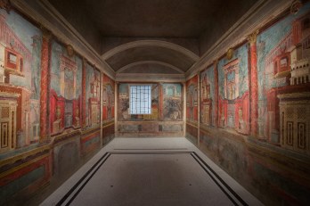 Frescos del cubiculum de la villa de P. Fanio Sinistor, en Boscoreale (Nueva York, Metropolitan Museum of Art). Fuente en: http://bit.ly/2hFjkQf