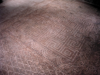 Mosaico romano hallado en la Casa de la Fortuna, Cartagena. Fuente en: http://bit.ly/2hBqN3c