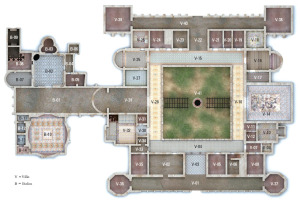 Plano de la villa romana de la Olmeda. Fuente en: http://bit.ly/2i5PsOB